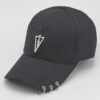 oly-6d9612b5a5828a91e25f5430c6916ec2 Wholesale style personalized chain iron ring baseball cap versatile student Korean style curved brim peaked cap female summer sun hat