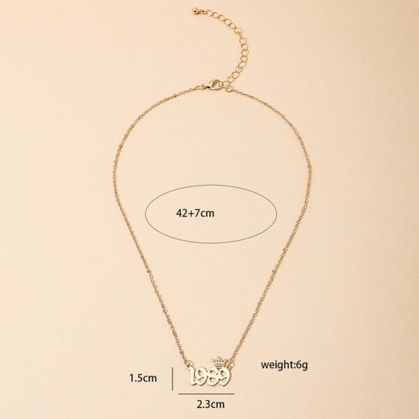Wholesale 1 Popular Metal Crown Year Women Necklace Birthday Jewelry Personality Suitable for Party Wear
