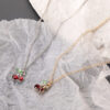 Wholesale Korean style selling jewelry fashion cute rhinestone red cherry necklace necklace wholesale exclusive