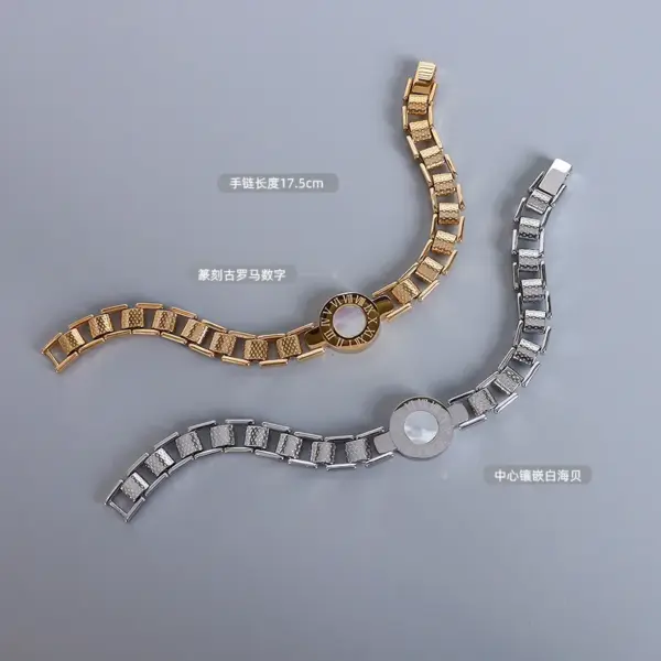 Wholesale PVD Coated Real Gold Plated 18K Gold Geometric 304 Stainless Steel Fashion Waterproof Non Tarnish 304 Stainless Steel Bracelets