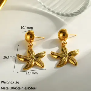 Starfish stud earrings