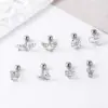 Wholesale 1 Piece 316L Stainless Steel Copper Zircon Ear Cartilage Rings & Studs Butterfly Waterproof Non Tarnish Surgical Steel