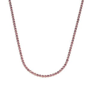 Purple 3mm Diamond Gold Necklace