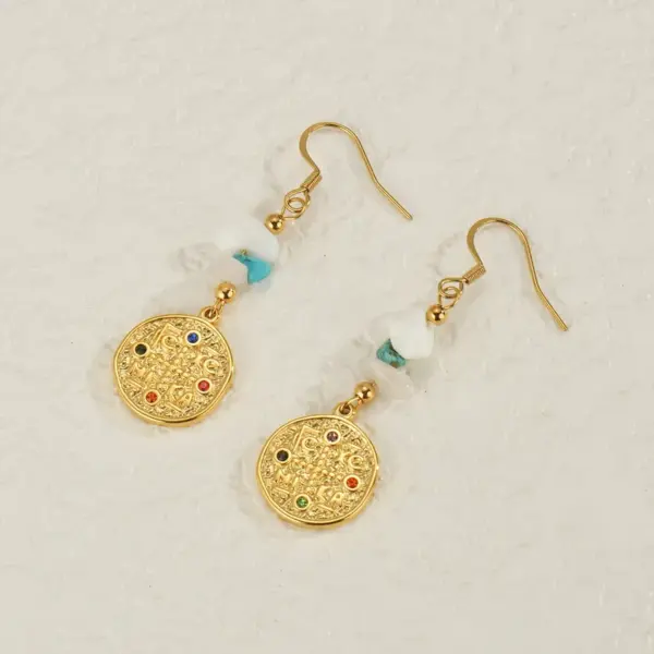 Wholesale Titanium Steel Diamond Earrings For Women Unique Design Stainless Steel Stud Earrings Geometric Rose Gold Plated