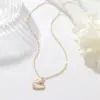 Wholesale Asymmetrical Shell Necklace For Women Featuring Copper Pendant With Electroplated Gold Plating