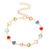 Wholesale Color Love Bracelet Necklace Personalized Alloy Heart-shaped Dopamine Bracelet