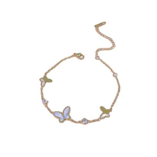 oly-6e041118d2c61434d011886de091cdf1 Wholesale style non-fading design butterfly diamond bracelet female titanium steel fashion all-match elegant light luxury high-grade bracelet