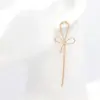 Wholesale Leaf Stud Earrings For Women With Copper And Zircon Inlay, Featuring 925 Sterling Silver Posts