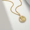 Wholesale 316 Stainless Steel Copper Round Electroplated Real Gold Plated Casual Elegant Waterproof Non Tarnish Cuban Link Chain Curb Chain Pendant Necklace
