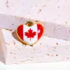 Wholesale Stainless Steel Flag Pendant Heart Shape Necklace DIY Jewelry Accessories Printed Pattern European Style Fashionable Design