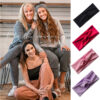 oly-6e63525e2c91260e49f0b1531b93d5bf Wholesale Women's Solid Color Cross Hair Band Elastic Wide-brimmed Hair Band Exercise Running Sweat-absorbent Headband