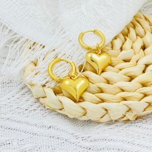 Wholesale Valentine's Day European and American Cross-border Jewelry Love Ear Buckle Simple Fashion Small Fragrant Style Stainless Steel Heart-shaped Earrings Accessories