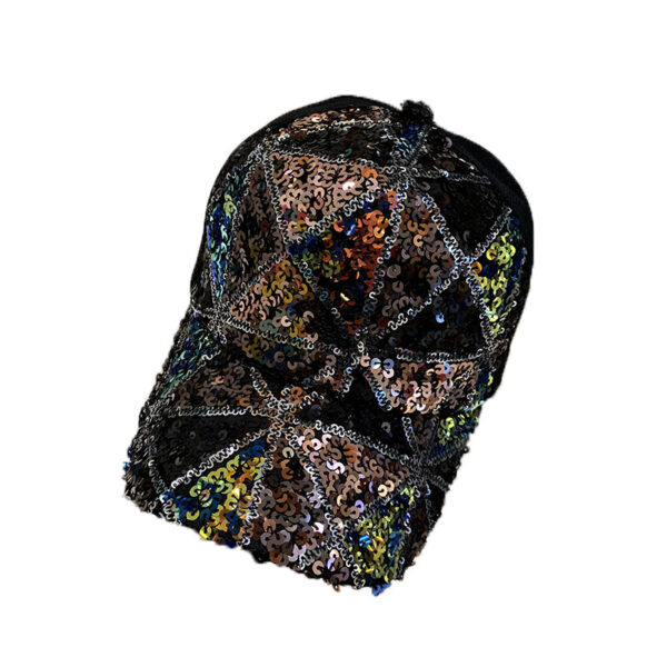 oly-6e75f086e8e8c84288d1a61f7ccfe308 Wholesale Summer Mesh Sequin Cap Women's Breathable Sunscreen Sunshade Hat Travel Fashion All-match Korean Baseball Cap Cap Cap