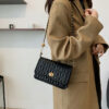 Wholesale Simple Autumn Casual Fashion Chain Small Square Bag Fashion Western Style Crossbody Bag Solid Color Shoulder Bag