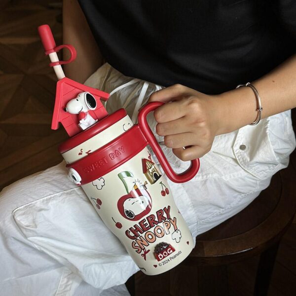 oly-6e812a7569046f242a0f1ae79e6ec581 Wholesale Snoopy Ice Cup Insulated Cold Water Cup 316 Stainless Steel Insulated Cup Cartoon Outdoor Sports Straw Cup