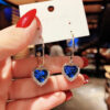 oly-6e8c5d38553c58cc7c83bd2f37525d56 Wholesale Love Earrings Women's Light Luxury Niche Design Sense Earrings Temperament High-end Sense Earrings Valentine's Day Gift for Girlfriend