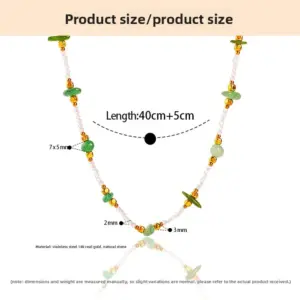 2#Crystal Zircon Titanium Steel Necklace / 18k