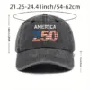 Wholesale Unisex Breathable Cotton Baseball Cap With Printing Pattern, Perfect For Independence Day Celebrations