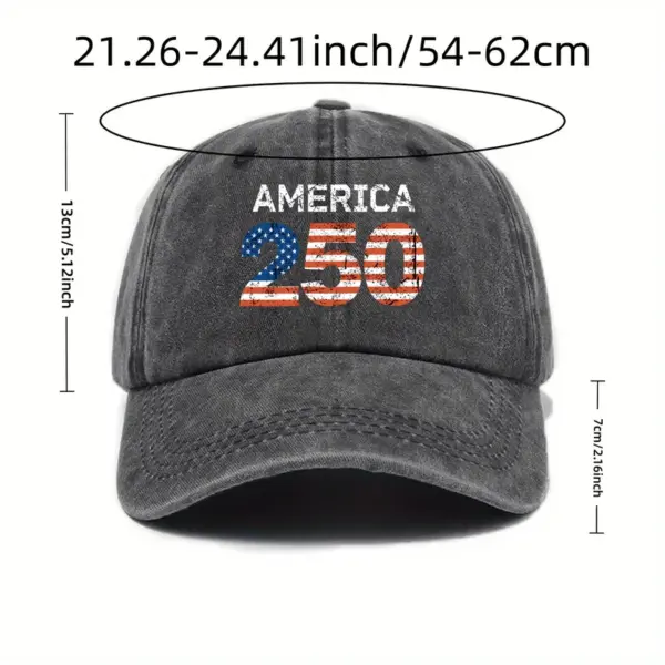 Wholesale Unisex Breathable Cotton Baseball Cap With Printing Pattern, Perfect For Independence Day Celebrations