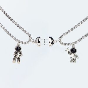 oly-6ec5a0596698ea195050e4b1a5da985c Wholesale Astronaut Necklace Couple Pair of Cool Women Trendy Men ins Style Personality Pendant Long-distance Love Valentine's Day Gift