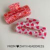 Wholesale Love Cupid Rose Shark Clip Valentine's Day Large Rectangular Hairpin Grab Hairpin