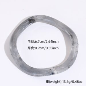 27# bracelet - black grey - irregular - narrow band