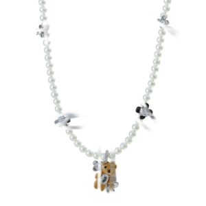 4mm bear necklace e327