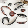 Wholesale -style Pearl Diamond Hairpin Broken Hair Black Paddle Clip Simple Elegant Banana Clip Hair Comb Women's Hair Accessories