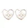 Wholesale French Minimalist Cross Heart Shaped Earrings Luxury Simple Fashion Personality Drop Earrings Copper Material Gold Plated