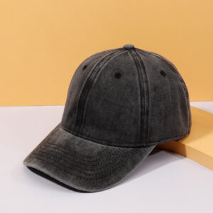 Wholesale Vintage-Style Washed Soft-Top Baseball Cap with Sun Protection, Simple Design, Available with Logo Customization