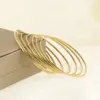 Wholesale Ion Plating (IP) 18K Gold Plated Solid Color 304 Stainless Steel Solid Color Waterproof Non Tarnish 304 Stainless Steel Bangle