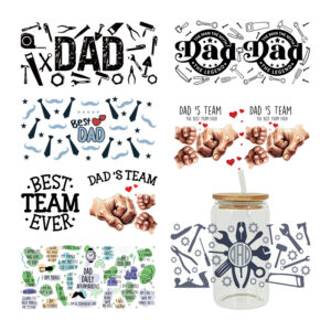 Wholesale UV transfer sticker glass crystal label Crystal sticker cross-border special sticker for 16oz glass cup 23cmX11cm