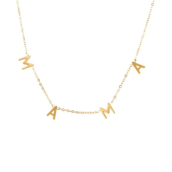Wholesale Fashion Mama Letter Stainless Steel Plating Necklace