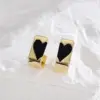 Wholesale S925 Sterling Silver Needle Copper Plated 18K Gold Drop Oil Heart Shaped Earrings Elegant Simple Style For Casual Holiday Party Daily Use