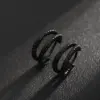 Wholesale Double Layer Silver Earrings Unisex Trendy Design High-End Sensation Men's Personality Women's Fashion Simple European Style Accessories