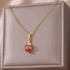 Wholesale 304 Stainless Steel Heart Shape PVD Coated 18K Real Gold Plated Retro Classic Style Waterproof Non Tarnish Plating Cable Chain Lobster Trigger Clasp Closure Pendant Necklace