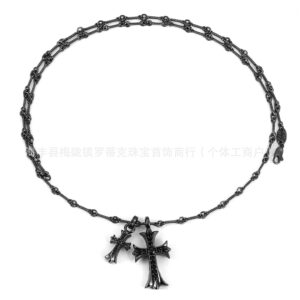 Black gold black diamond necklace