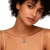 Wholesale Heart Shape Pendant Necklace In 925 Sterling Silver For Women With May Birthstone Emerald, Perfect For Party