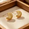 Wholesale Irregular Stud Earrings For Women, Waterproof Non Tarnish 304 Stainless Steel With 0.01µm PVD Coated 18K Real Gold Plating