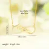 Wholesale Jewelry Simple Style Classic Style Love Infinity 304 Stainless Steel Copper Zircon 18K Gold Plated Pendant Necklace Cable Chain