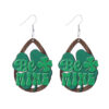 oly-7004d319f40eea355818294a6d53c329 Wholesale st. Parcret festival earrings Green lucky grass rainbow hat beard Irish wooden earrings tide