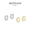 oly-703f171ff377d1164c79ac73b28ef159 Wholesale Modian S925 Sterling Silver Ear Buckle Ear Fairy Temperament Diamond Tree Leaf Earrings for Girlfriend Tanabata Gift