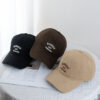 oly-7041de5d6c6751541f906b657c77f2a4 Wholesale Letter Embroidered Pink Baseball Cap Women's All-match Wide Brim Soft Top Cap Big Head Wai Face Small Hat
