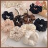 Wholesale Autumn and Winter milk brown Pig Colorful Hair Ring Women Simple Head Rope Mori Tie Hair Sweet Hair Accessories