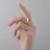 oly-7059fbf1f03dd1be9f81013e4af1d096 Wholesale Unisex Rectangle Rings Crafted From Hypoallergenic 316 Stainless Steel With 18K Real Gold PVD Coating