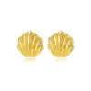 Wholesale 1 Pair Casual Hawaiian Commute Jellyfish Shell Copper 18K Gold Plated Ear Studs