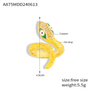 A875-Gold Yellow Ring / No. 7