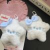 oly-708d5dfdc84734ee7a4d5c90096cd98b Wholesale Cute Large Plush Cat Five-pointed Star Keychain Girl's Heart Milk Hoo All-match Schoolbag Pendant Girlfriend Gift