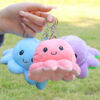 Wholesale Creative Cute Flip Face Octopus Keychain Plush Pendant Doll Plush Toy Bag Pendant