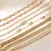 Wholesale Niche High-end Jewelry 18K Gold Plated 304 Stainless Steel Vacuum Electroplated Rhinestone Geometric Heart Zircon Waterproof Non-fading Bracelet For Women